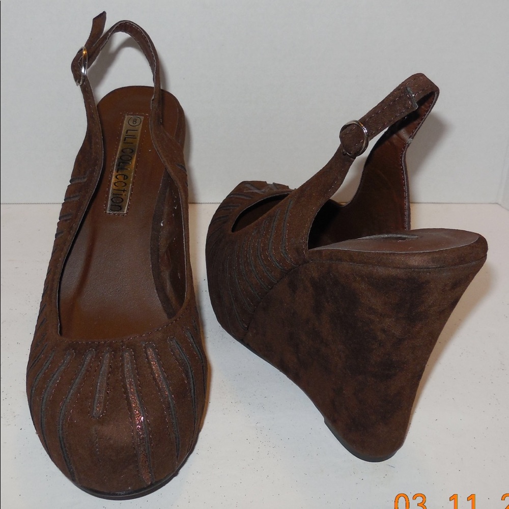 Lili collection brown heels sz 8